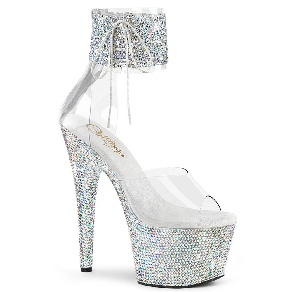 Pleaser Bejeweled 724RS-02 7 Inch Ankle Cuff Sandal